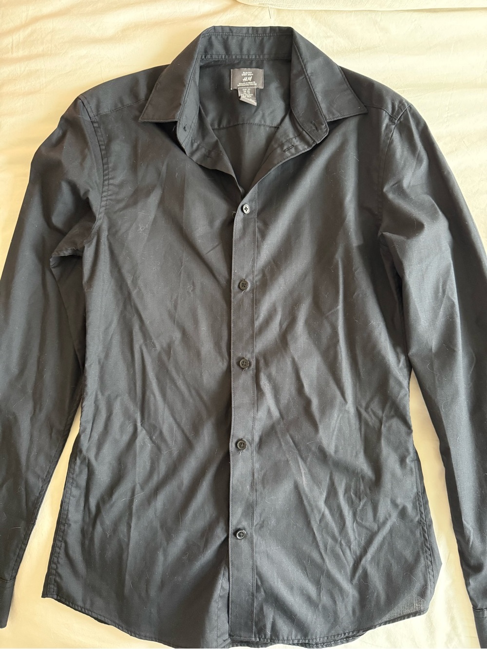 Black H&M slim fit button up